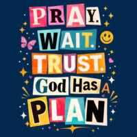Pray Wait T10-060 - Youth Cooling Performance Short Sleeve Tee Design