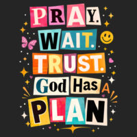 Pray Wait T10-060 - Adult Cooling Performance Long Sleeve Tee Design