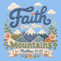 Faith Moves Mountains 10-015 - Youth Cooling Performance Short Sleeve Tee Design