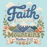 Faith Moves Mountains 10-015 - Adult Cooling Performance Short Sleeve Tee Design