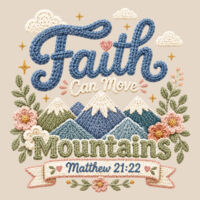 Faith Moves Mountains 10-015 - Youth Heavy Cotton 100% Cotton T Shirt Design