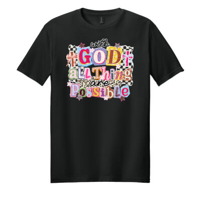 With God all things are possible-T10-007 - Adult Softstyle ® T Shirt Thumbnail