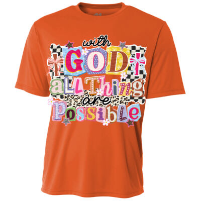 With God all things are possible-T10-007 - Youth Cooling Performance Short Sleeve Tee Thumbnail
