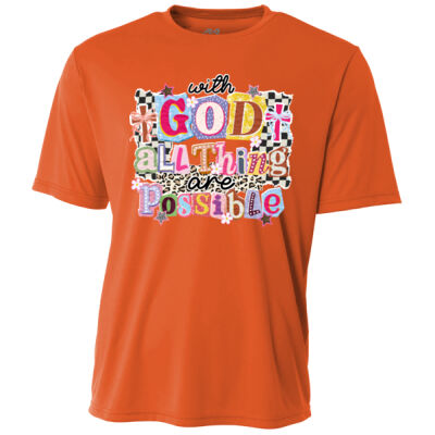 With God all things are possible-T10-007 - Adult Cooling Performance Short Sleeve Tee Thumbnail