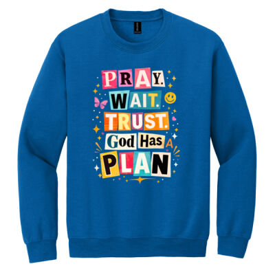 Pray Wait T10-060 - Heavy Blend Crewneck Sweatshirt Thumbnail