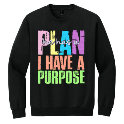 He has a plan-T10-011 - Heavy Blend Crewneck Sweatshirt Thumbnail