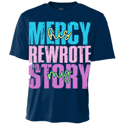 His Mercy Rewrote My Story-T10-013 - Youth Cooling Performance Short Sleeve Tee Thumbnail