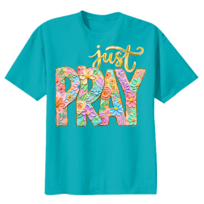 Just Pray T10-014 - Youth Heavy Cotton 100% Cotton T Shirt Thumbnail