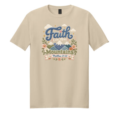 Faith Moves Mountains 10-015 - Adult Softstyle ® T Shirt Thumbnail