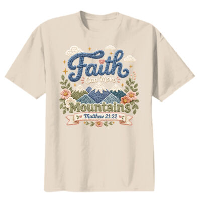 Faith Moves Mountains 10-015 - Youth Heavy Cotton 100% Cotton T Shirt Thumbnail